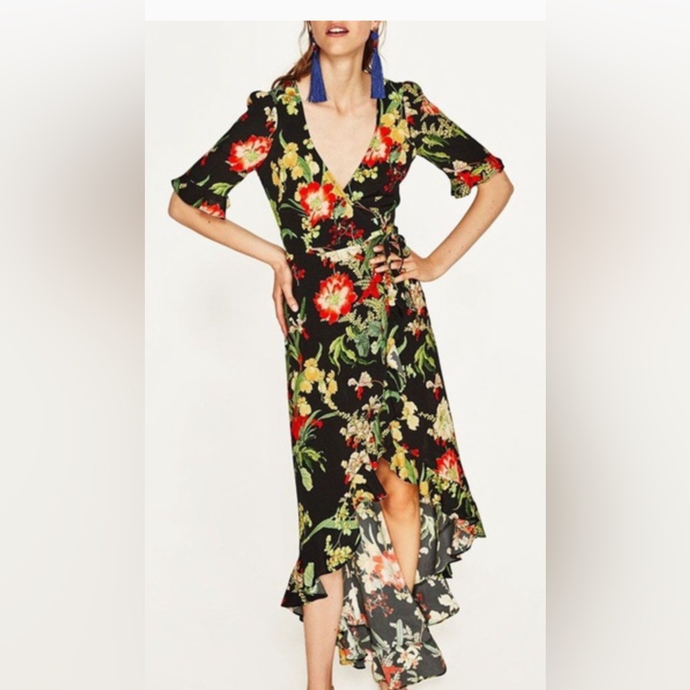 Zara floral maxi dress SZ S